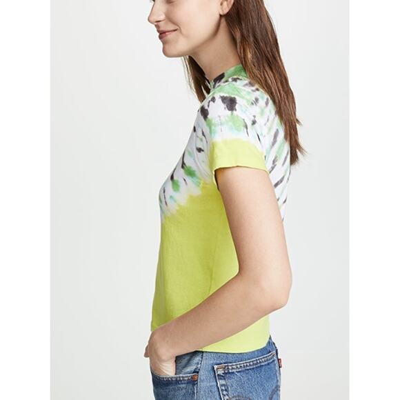 NWOT Agolde Premium Tye Dye Baby Tee Sz X Small - Picture 3 of 12